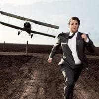 Seth Rogen en una escena de "Con la muerte en los talones", de Alfred Hitchcock.