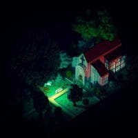 Iglesia nocturna, por Sir Carma (Voxel Art)