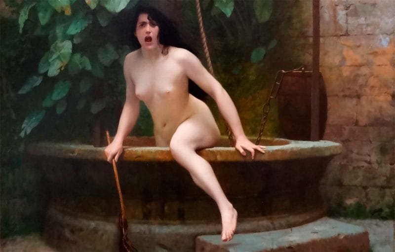 Jean-Léon Gérôme: La verdad saliendo de un pozo armada con un látigo para castigar a la humanidad. Artículo en Cultura Bizarra.
